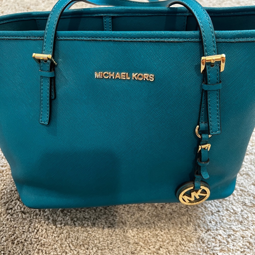 Michael Kors Turquoise Tote Bag